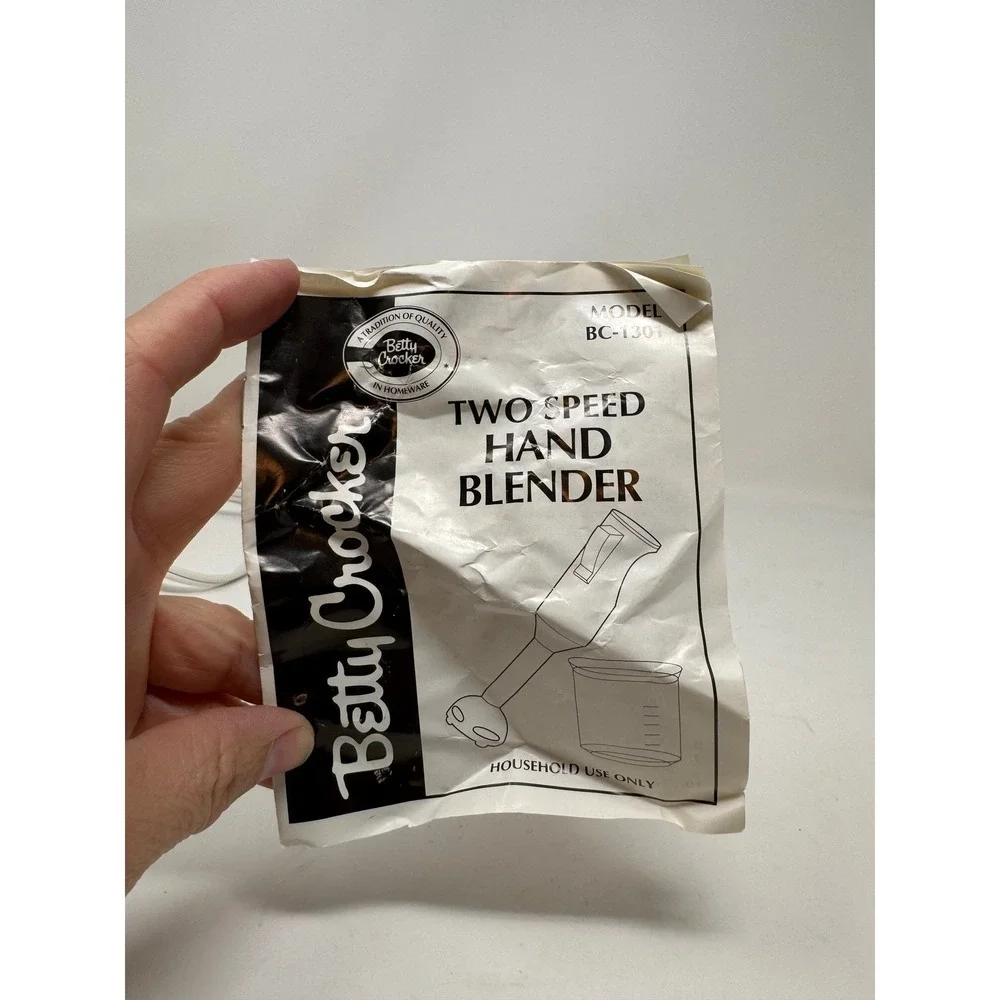 Betty Crocker Hand Blender BC 1301 White‎ 2 Speed Immersion Stick Mixer Tested
